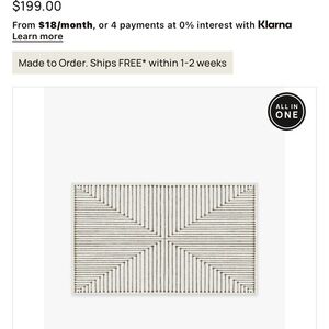 Jonathan Adler Geometric Door Mat - Black and White